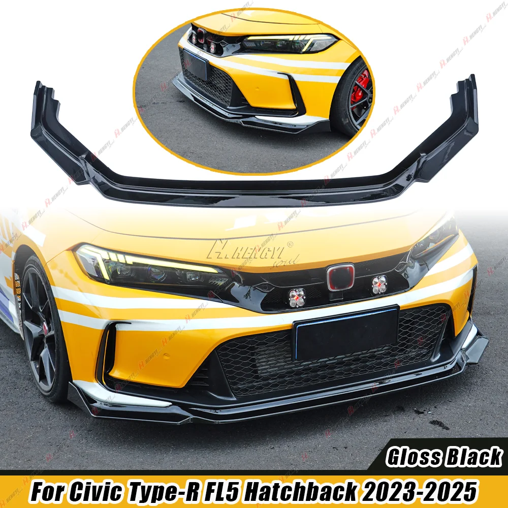 

Front Bumper Lip For Honda Civic Type-R FL5 Hatchback 2023 2024 2025 Body Kit Front Bumper Lip Accessories Car Update