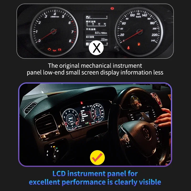 

Manufacturer LCD Instrument For 12.3 Inch Dash Panel Board Multi-functional Car Digital Dashboard
