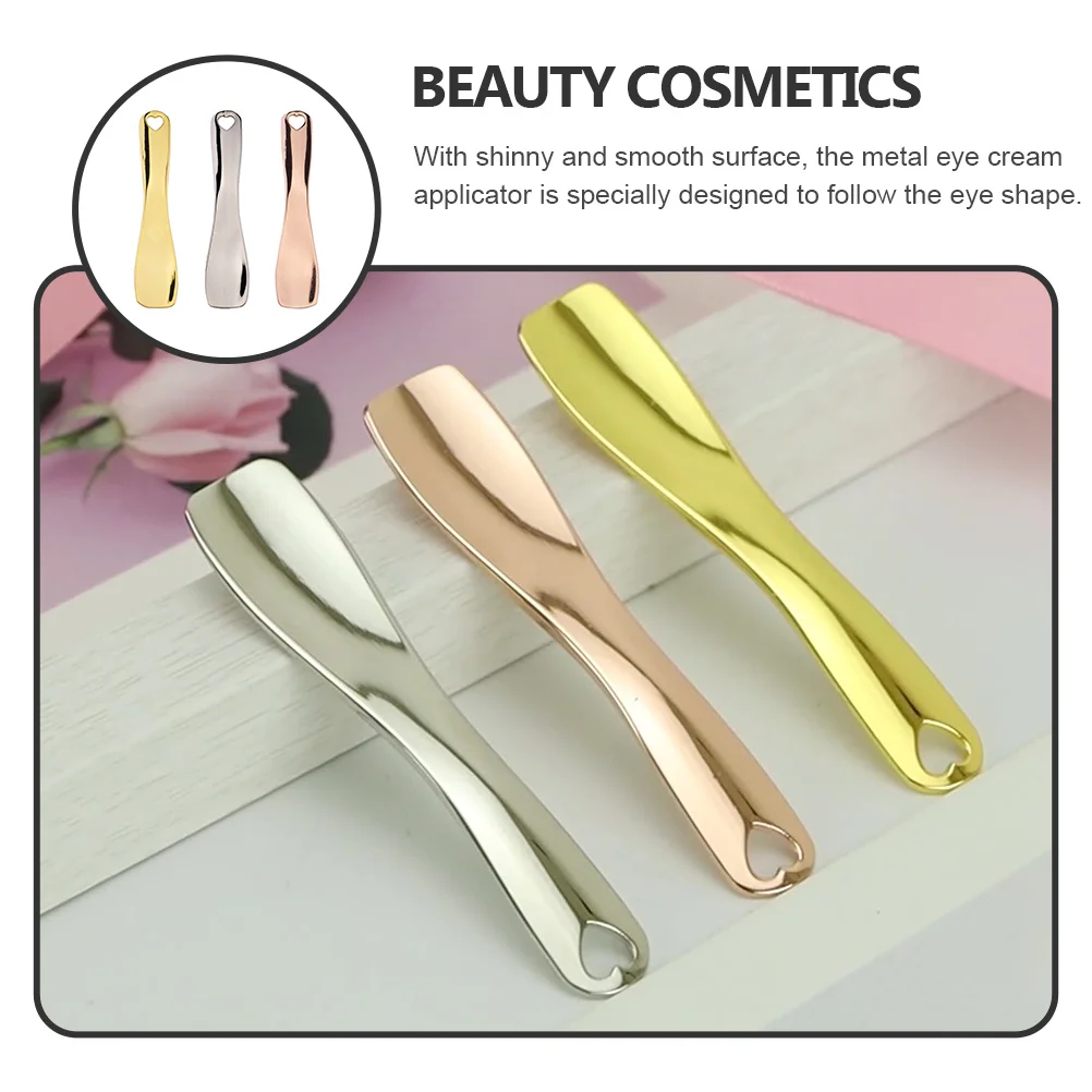 3 stücke Gesichtsmaske Löffel Metall Augencreme Löffel Für Make-Up Hautpflege Werkzeug Applikator Glatte Schönheit Geschenk Frauen