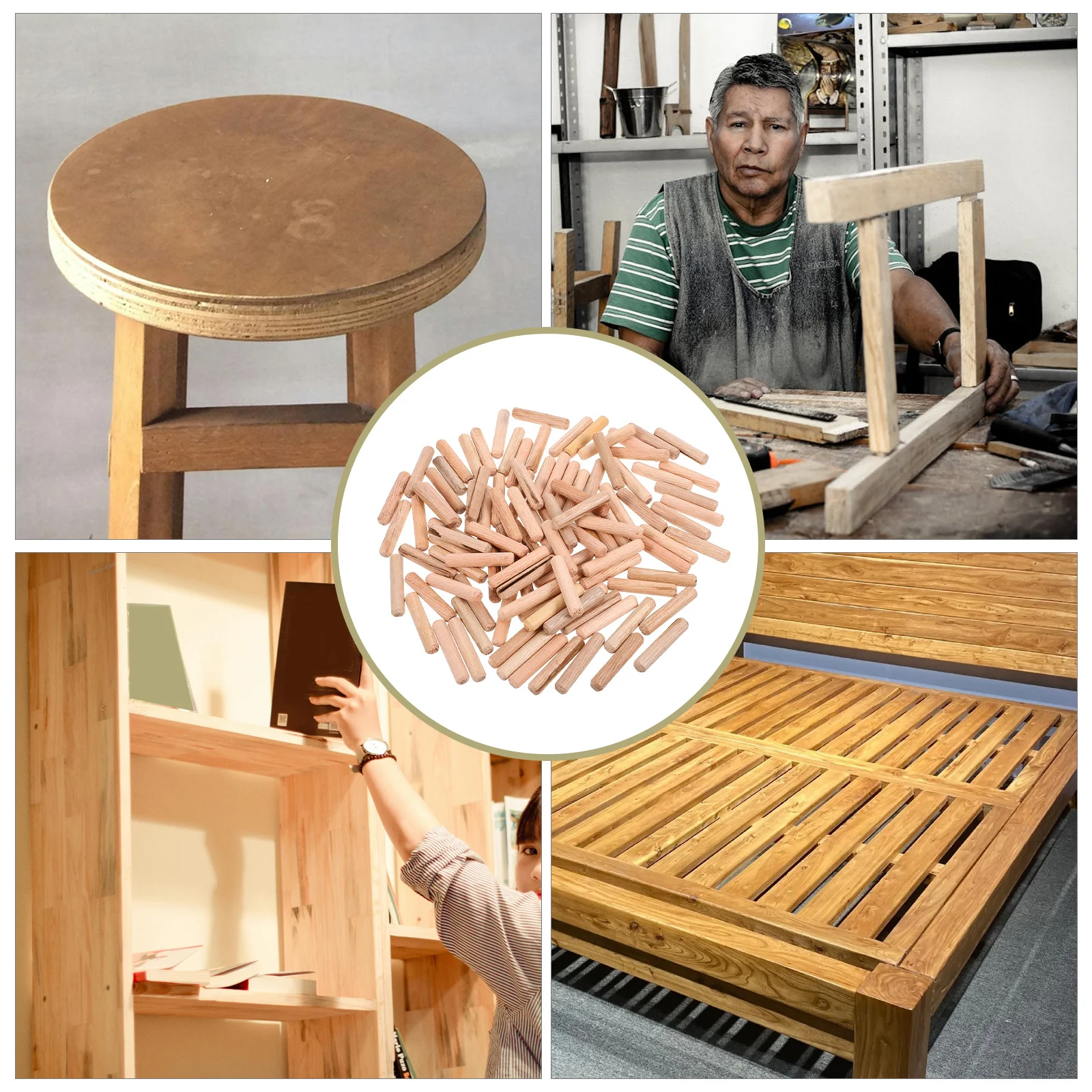 200 قطعة المسامير الخشبية الخشب دبوس ل المفاصل الأثاث Crafts بها بنفسك الحرف المقابس الخشبية ثقوب المسمار لم تنته الخشب نجار الأجهزة #2