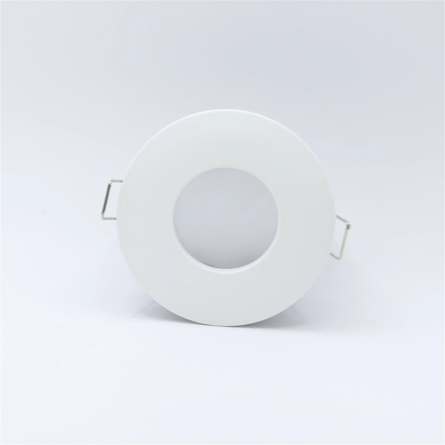 White Chrome Satin Nickel Fixed Downlight Fittings Ceiling Recessed Zinc Alloy Cut Out 70mm Fixture Frame