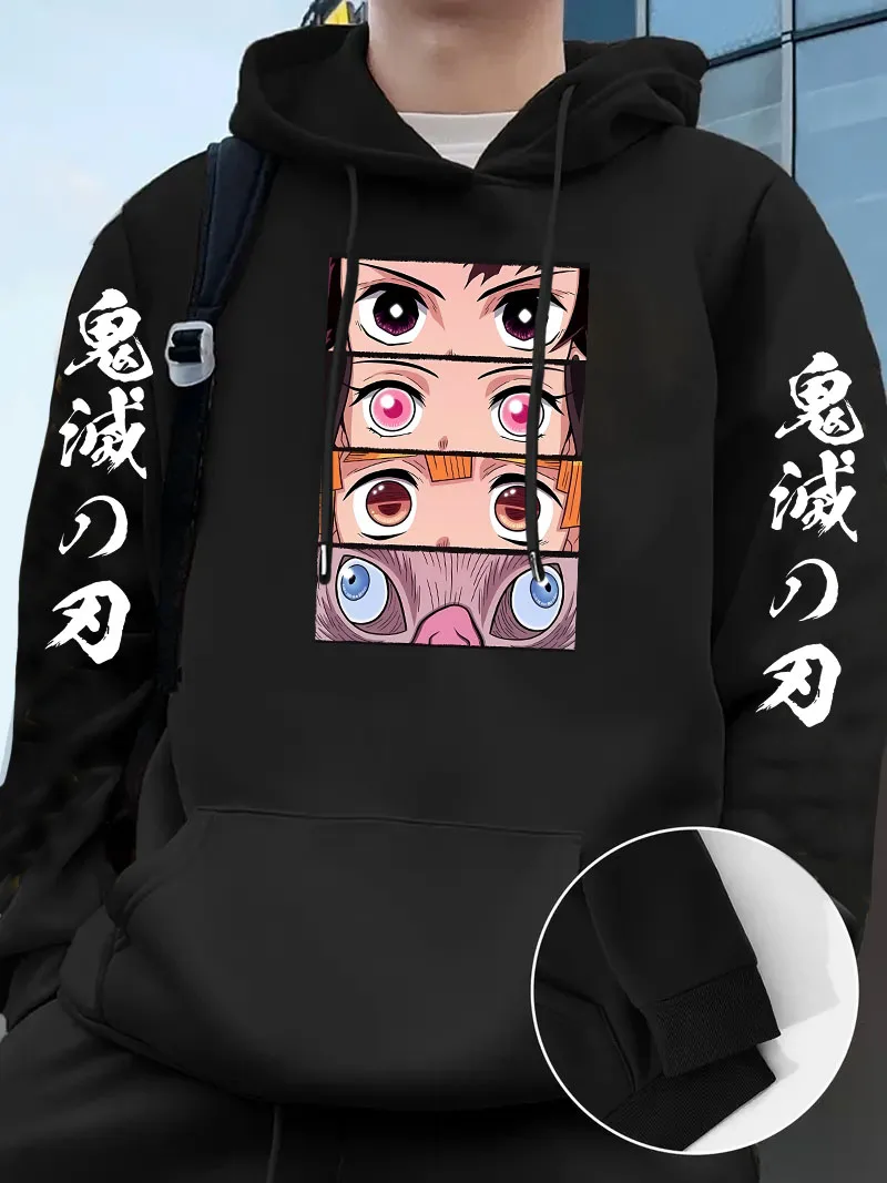 Demon-Slayers Anime Kamado Nezuko Kamado Tanjirou Hoodie Mens Clothes Hashibira Inosuke Men's Clothing Y2k Hoodie Sweatshirts