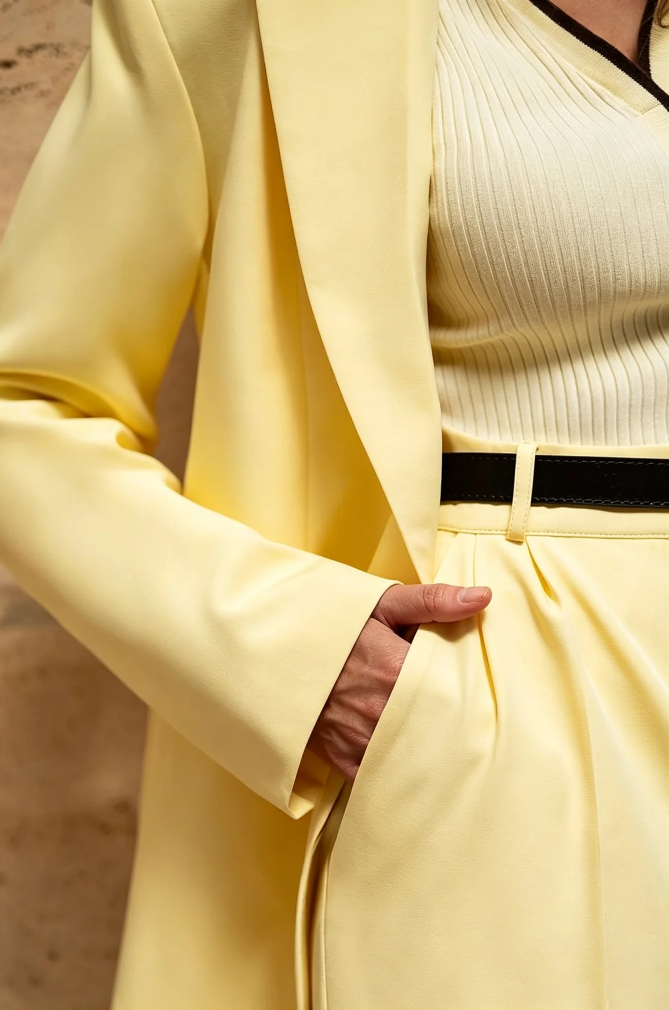 Light Yellow Women Formal Blazer Sets Graduation Ceremony Attire Birthday Party Wear 2 Pieces Customized Pants Suits