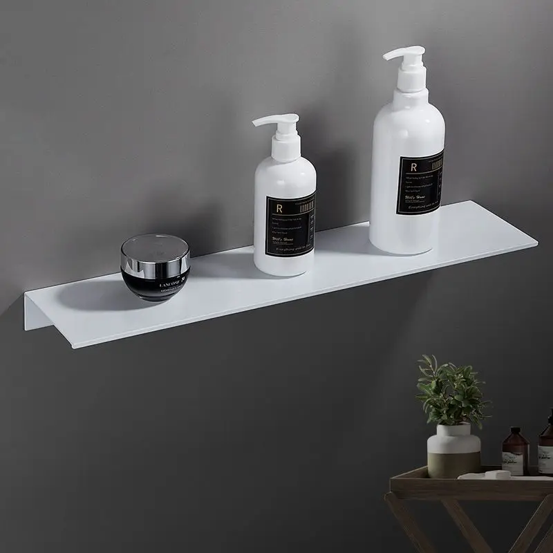 Matt Black Wall Shelf Bathroom Ledge Shower Accessories 20-60cm Modern Kitchen Shower Bath Storage Rack Wholesale Promotion