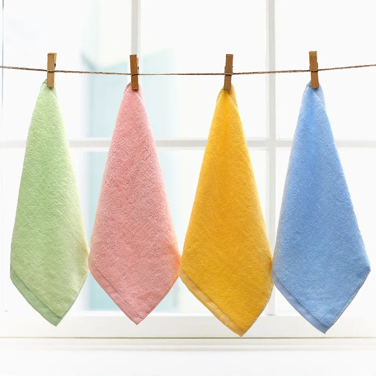 Small Square Towel 30x30cm Kindergarten Pure Bamboo Fiber Small Towel Children\'s Face Towel Saliva Towel