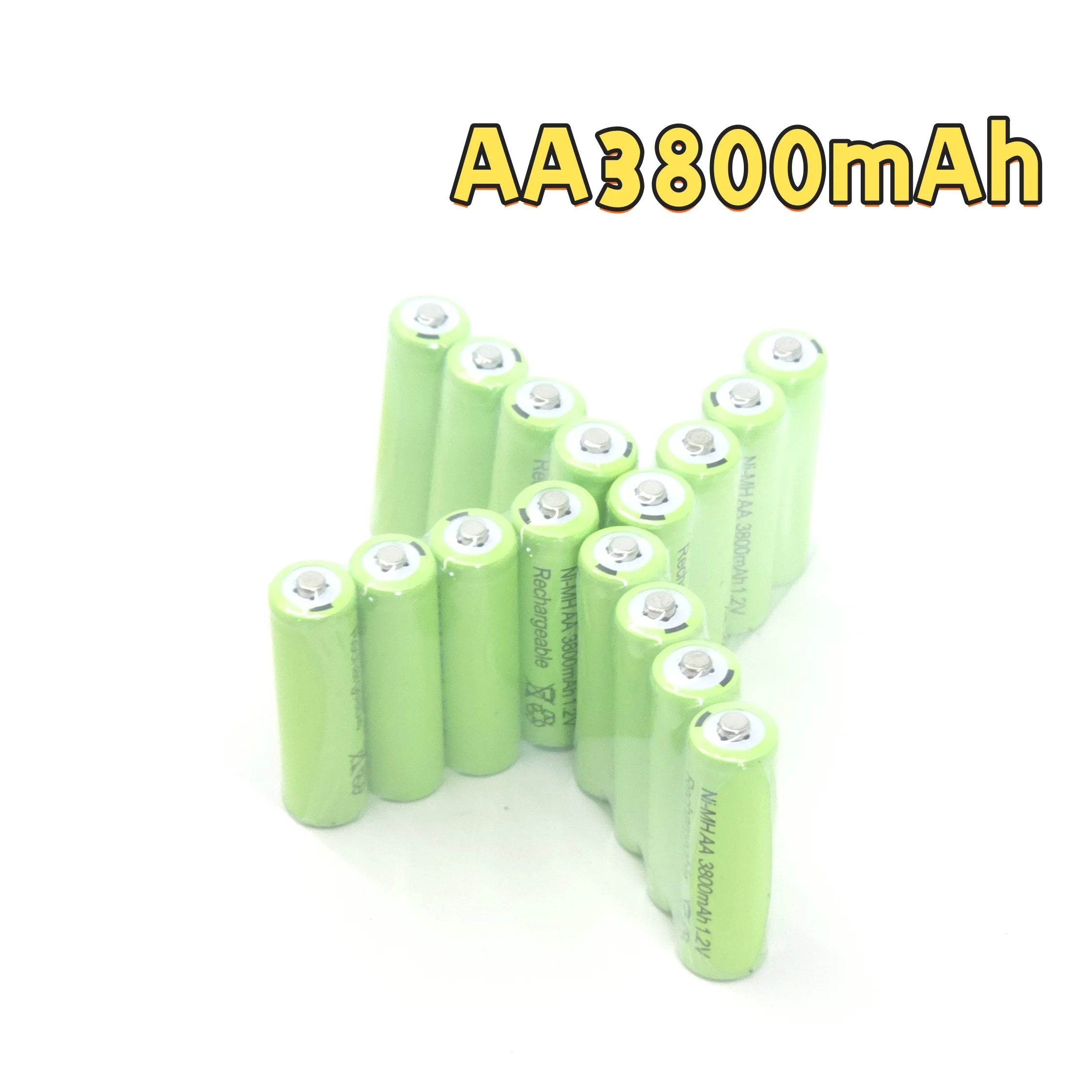 Batterie AA rechargeable 3800 mAh 1,2 V – Charge rapide compatible avec les radios/montres intelligents/appareils de surveillance