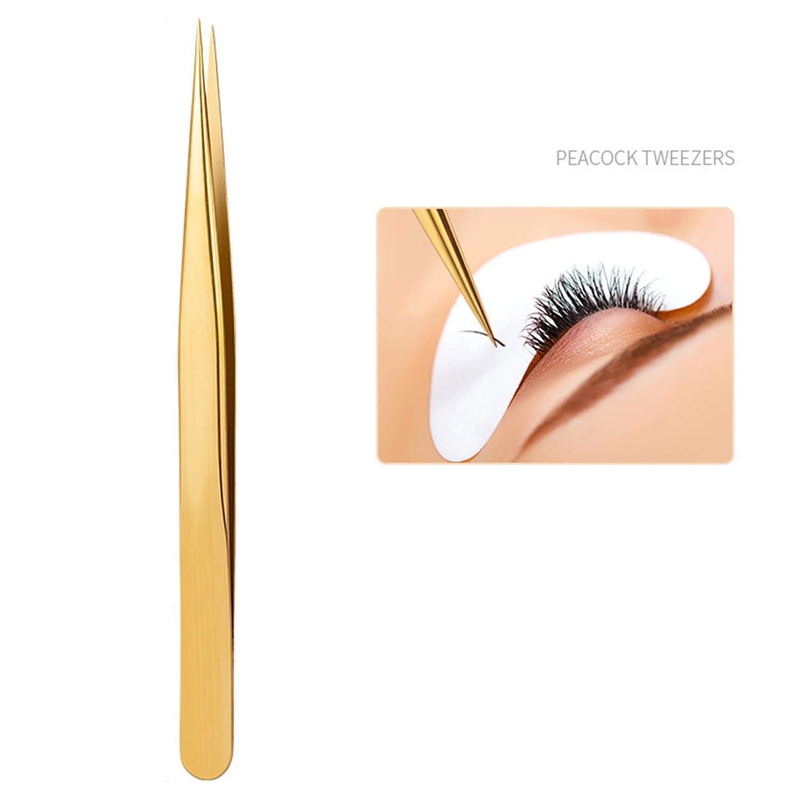 False Eyelash Eyebrow Tweezers Sturdy Material Portable Lashes Extension Applicator Tweezers for Ingrown Hair Eyebrows