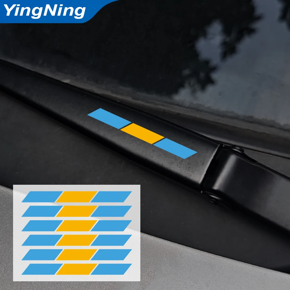 6pcs French Flag Car Sticker Tri-color Stripe Vinyl Decal Waterproof for Peugeot Renault Citroen B-Pillar Mirror Body Decor view 2