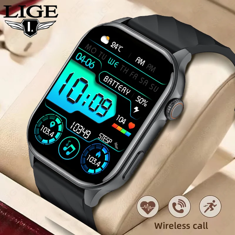 2026 New For Men Smart Watch Women 2.01inch Heart Rate Health Monitoring Bluetooth Call Waterproof Sport Watch Smartwatch Man