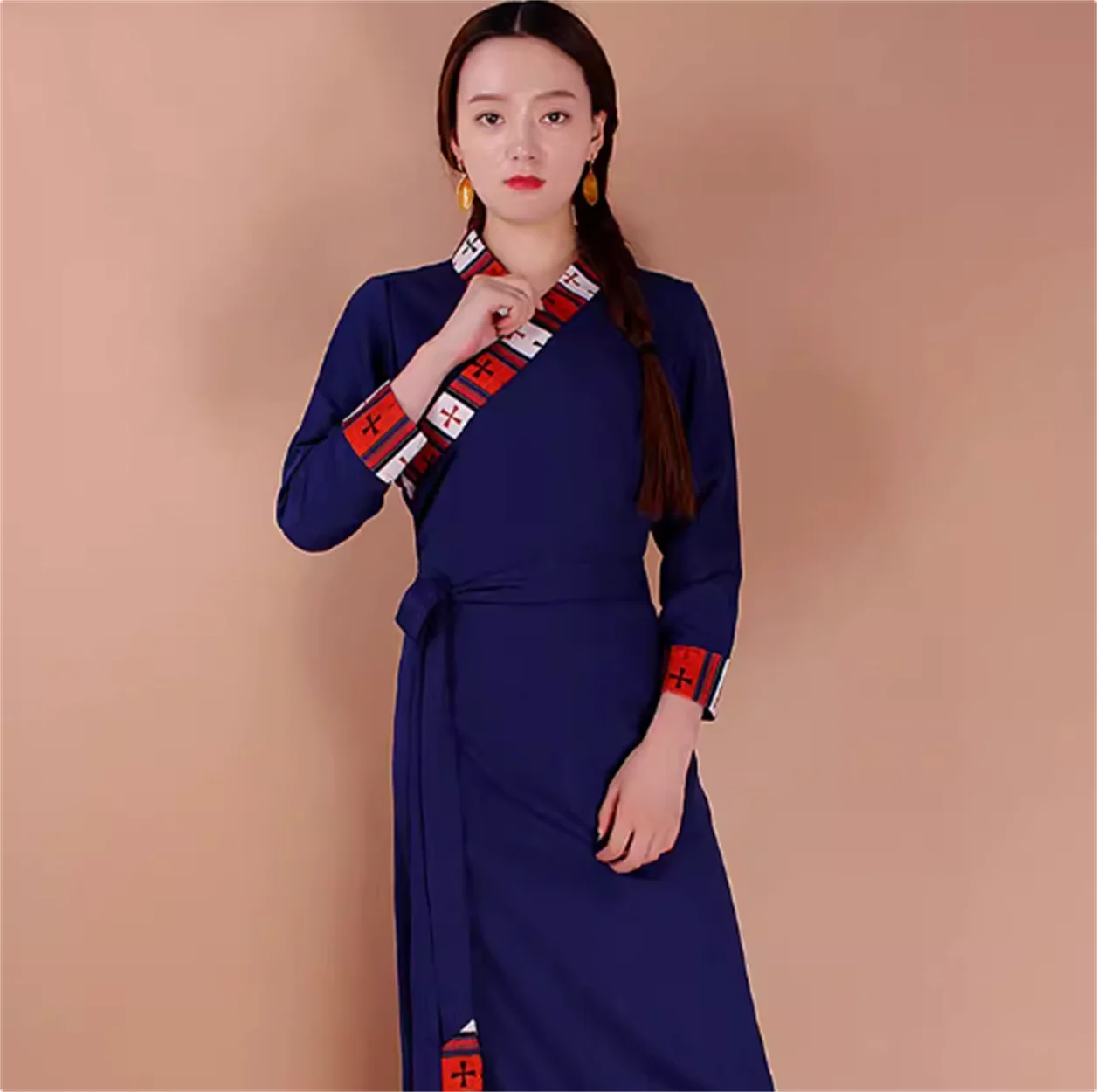 Spring Tibetan Women's Xizang Clothing Cotton and Hemp Tibetan Clothes