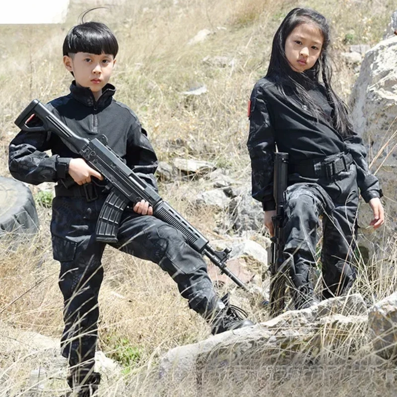 

Tactical Military Uniform for Children's Day Camouflag Disguise Adult Halloween Costume for Kid Girl Scout Boy Soldier Army Suit