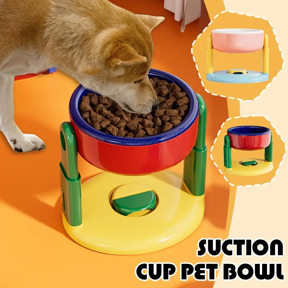 

High Quality Pet Feeder Slow Feed Bowls Double Bowls Foldable With 3 Adjustable Height Suitable For All Stage Pet D6J6