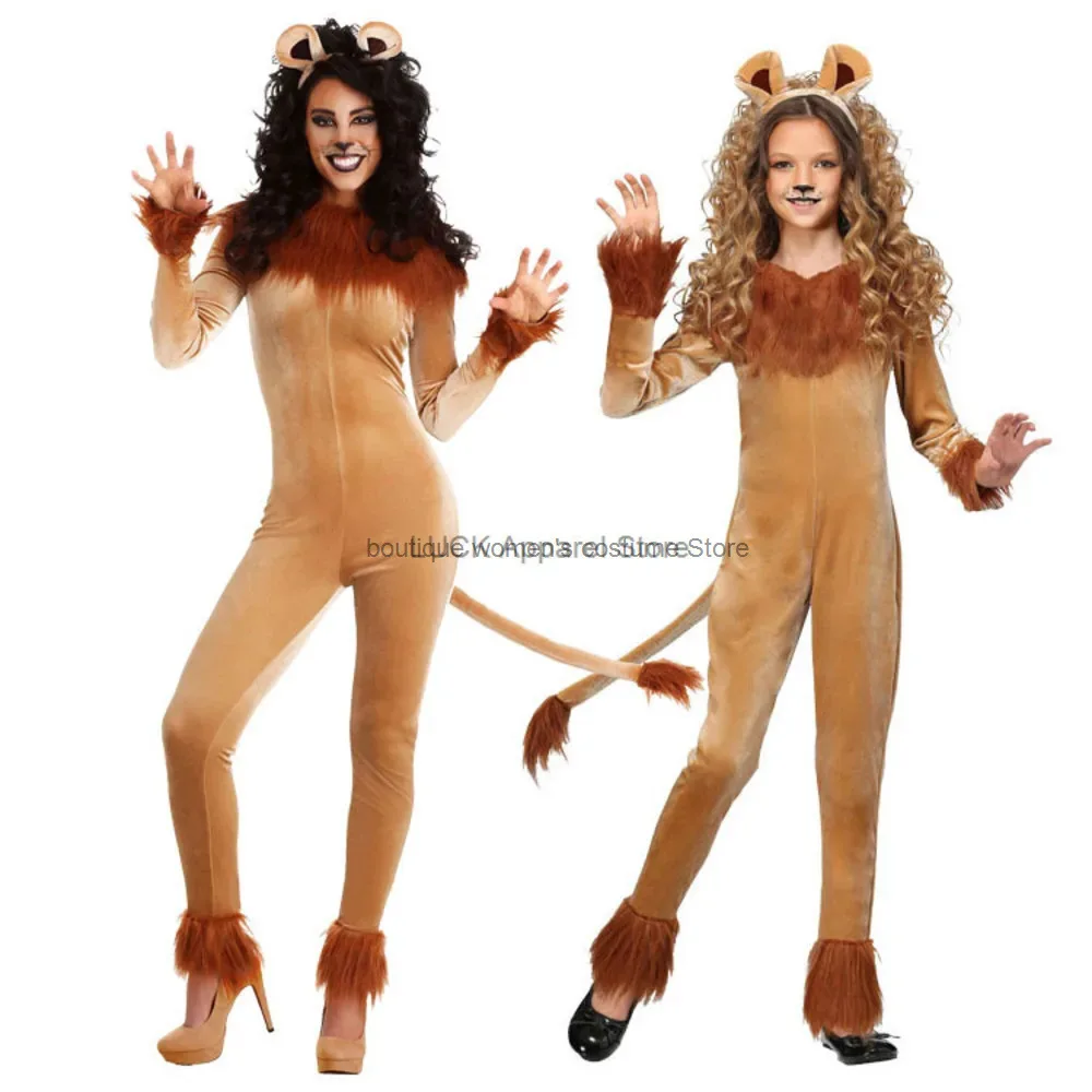 コスチューム ハロウィン カーニバル コスプレ こどもの日 ステージ テレビ番組 子供用 女性用 獛猛なライオン 衣装 動物 面白いコスチューム