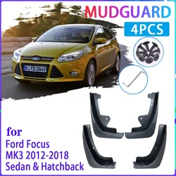 4 PCS Car Mud Flaps for Ford Focus 3 MK3 2011~2018 Mudguard Splash Guards Fender Mudflaps Auto Accessories