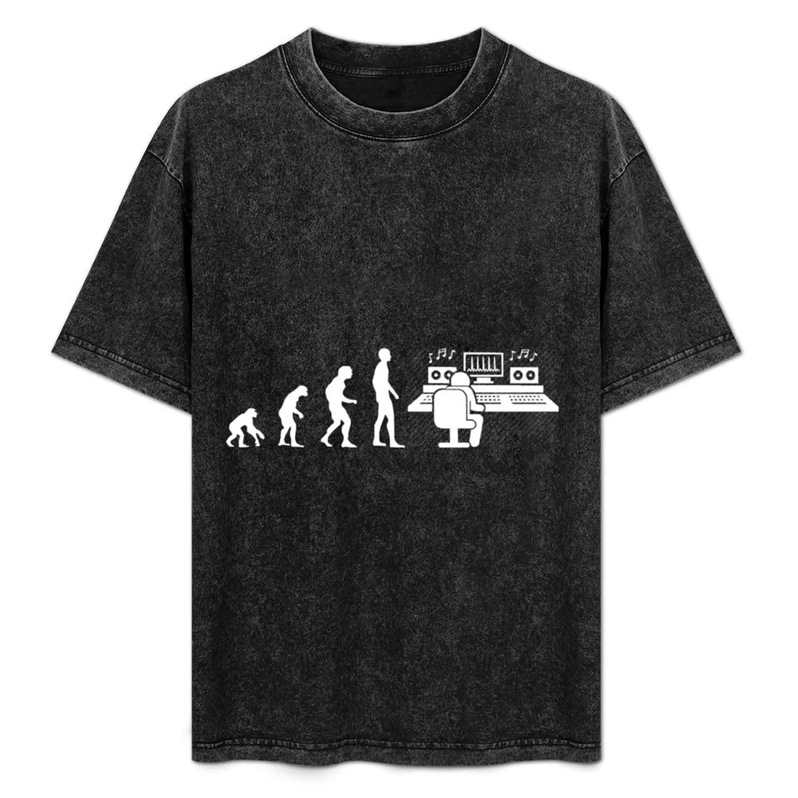 Music Producer Human Evolution T-Shirt Soft Casual Short Sleeve Cotton Tee