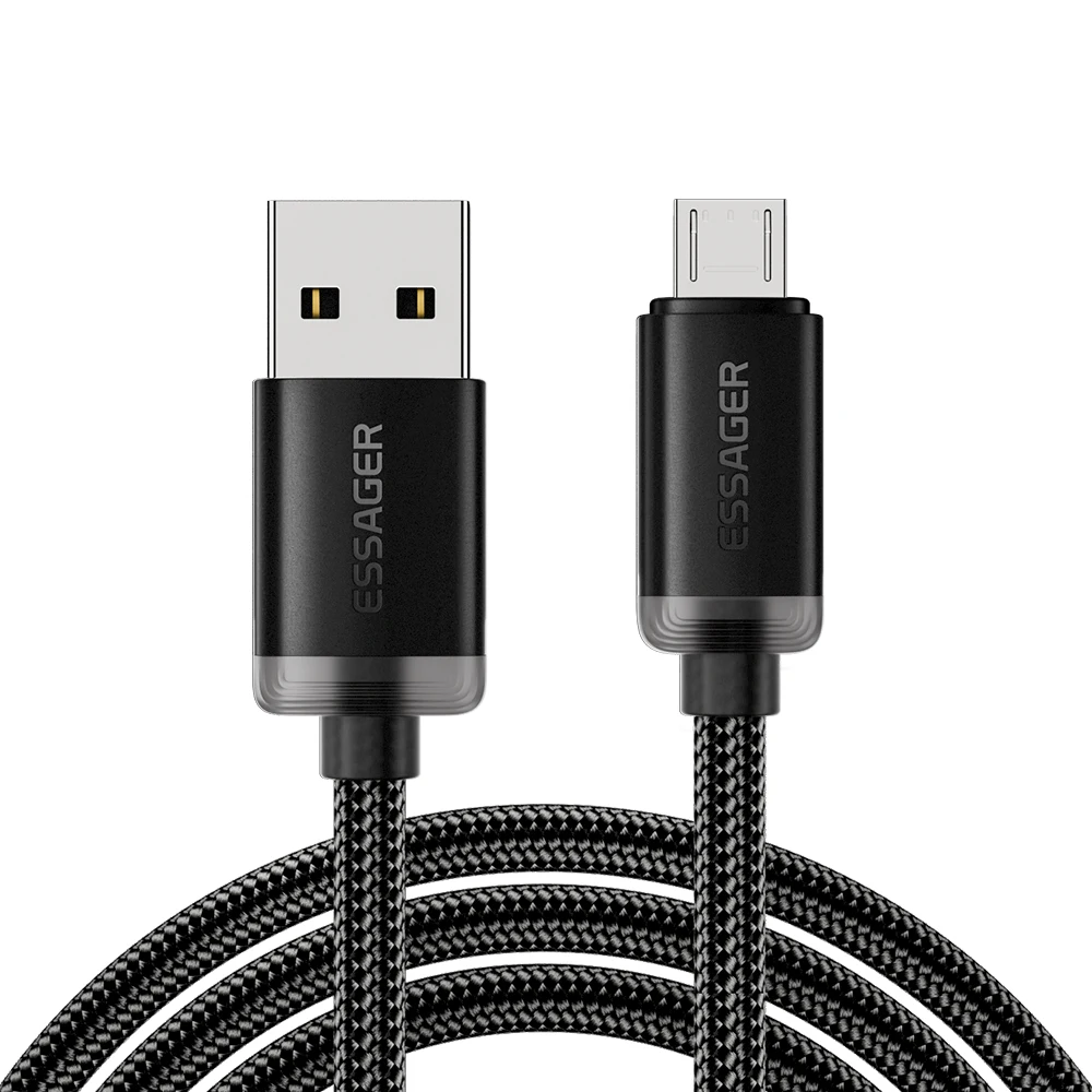 Essager câble Micro USB 2A câble USB de charge rapide pour Xiaomi Realme Redmi Samsung Huawei téléphone portable USB chargeur de données fil 3M