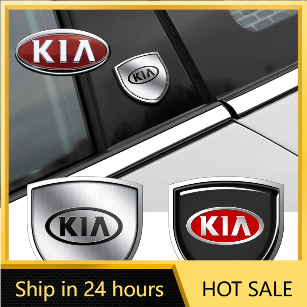 

2026 Hot Car Sticker Car Metal Shield Emblem Fender Side Body Tail Trunk Stickers For KIA Sportage Ceed Sorento Cerato Optima Pi