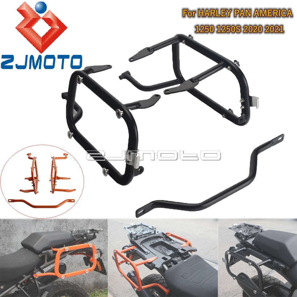 Motorcycle Accessories Side Luggage Rack Removable Side Box Bracket Mounting System Kit For Hary Pan America 1250 1250S 2020-21