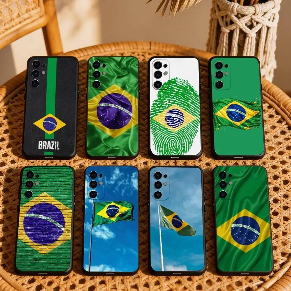 

Flag of B-Brazil Phone Case For Samsung S25,S24,S21,S22,S23,S30,Ultra,S20,Plus,Fe,Soft Silicone Black Cover