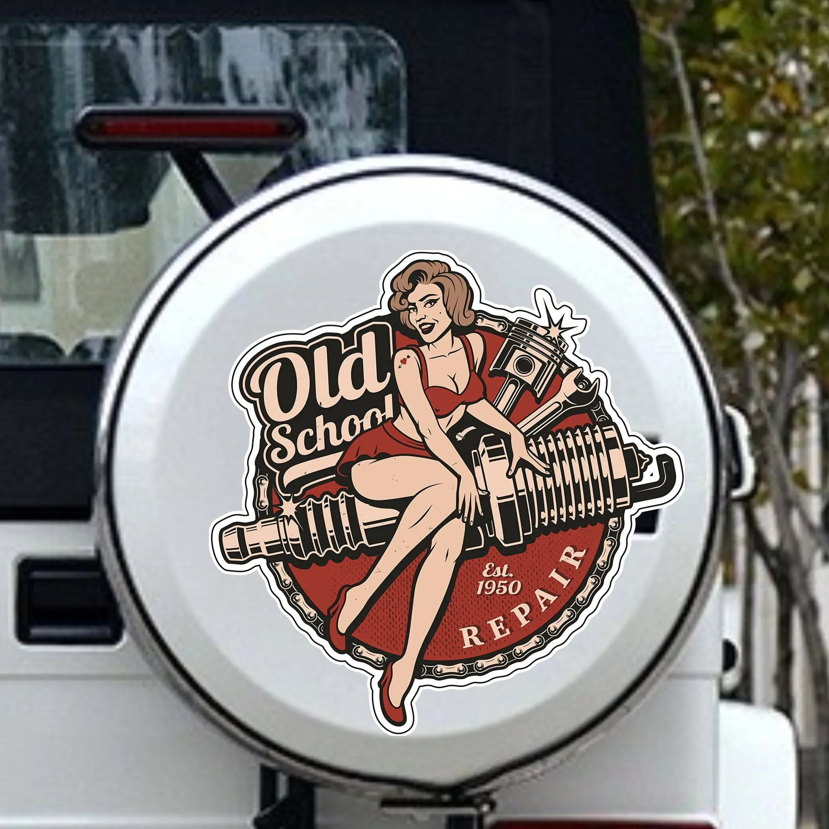 Personality Vintage Old School Route 66 Badge Brand Car Personality Creativity Scratch Decoration Sticker, 10cm