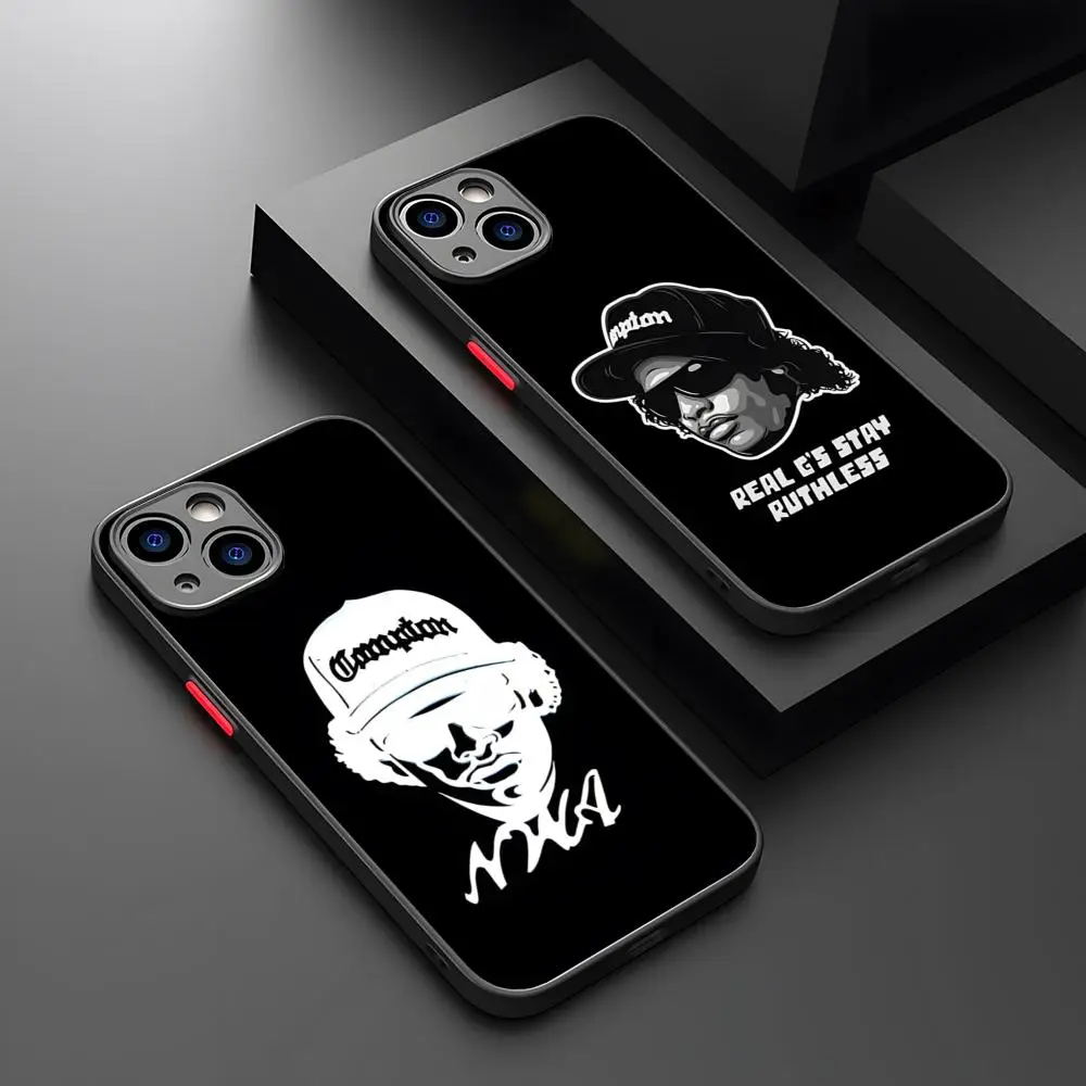 E-Eazy E Rapper Phone Case Matte Transparent For 16 15 IPhone 12 11 13 Pro Max X XR XS 8 SE Mini Plus Luxury Silicone Back Cover