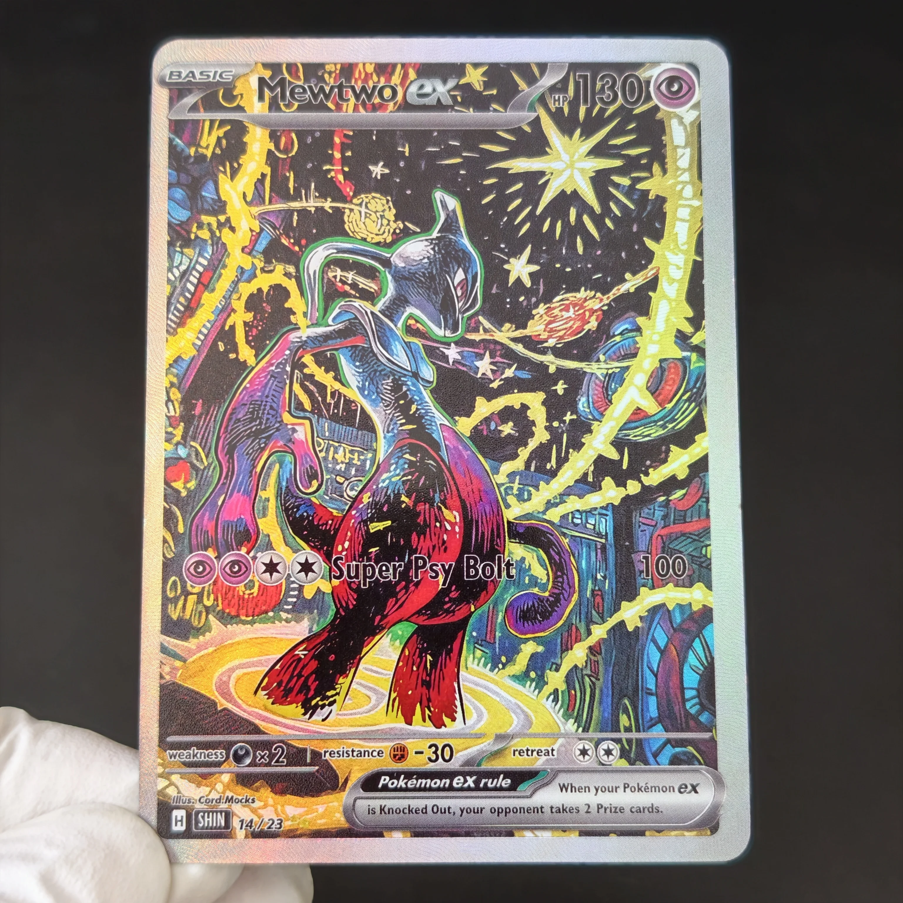 SHIN PTCG Card Dark Fantasy Style Series Espeon Gengar Mewtwo Charizard Rapidash Ampharos Meowth DIY Self Made Collection Card view 4