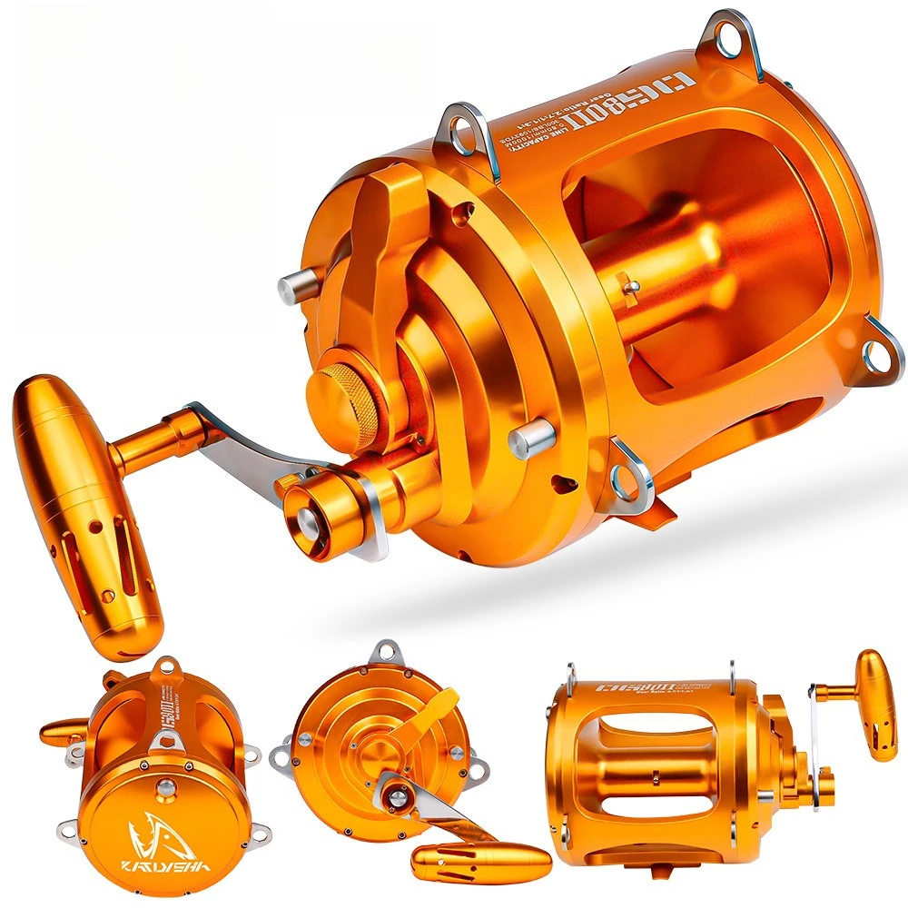 Full metal sea fishing boat 8 + 1BB slow rocking deep sea iron plate steamer fishing and trolling