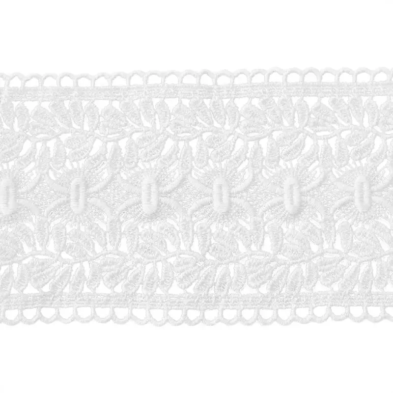 2Y White Beige Embroidered Lace Ribbons French African Lace Fabric DIY Handmade Sewing Craft Wedding Gift Wrapping Decoration