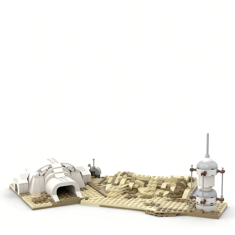 ตัวต่อ MOC Star Battle SW รุ่น Tatooine Homestead จำนวน 356 ชิ้น ของเล่นตัวต่อเสริมสร้างทักษะ ของขวัญคริสต์มาส ของเล่นเสริมพัฒนาการ ของขวัญวันเกิด
