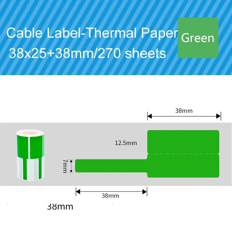 Detong Thermal Synthetic Paper 270PS Cable Label Sticker Compatible With DP80 and DP30S Printer