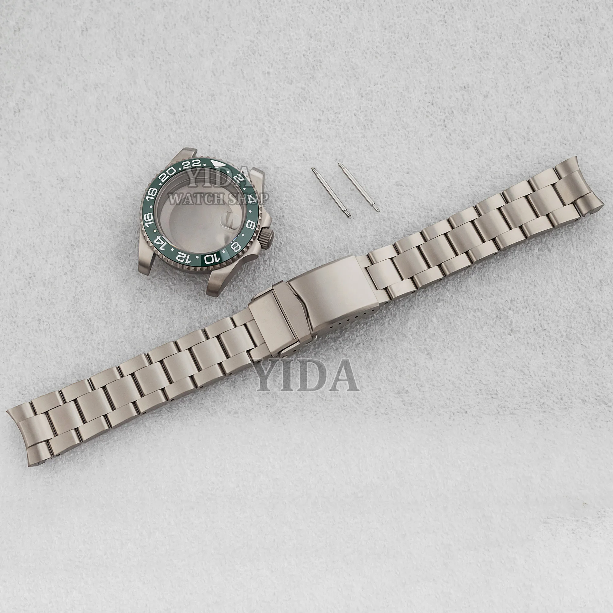 40mm NH35 Titanium Watch Case Strap Titanium Band Bracelet 10ATM Waterproof For NH35 NH36 SUB GMT NH35 Watch Parts Repair Tools