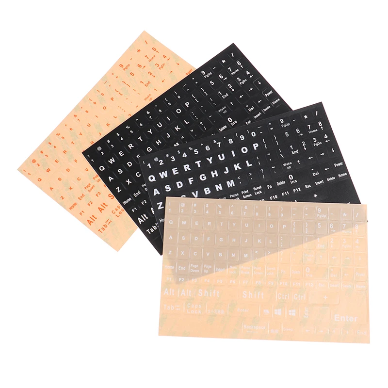 Inggris penuh Keyboard buram transparan stiker Keyboard Notebook komputer