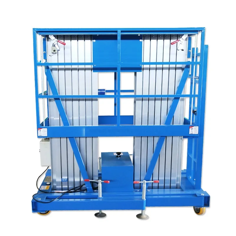 Aluminum alloy lift electric small hydraulic lifting platform high-altitude multi-functional climbing ladder mobile lift car