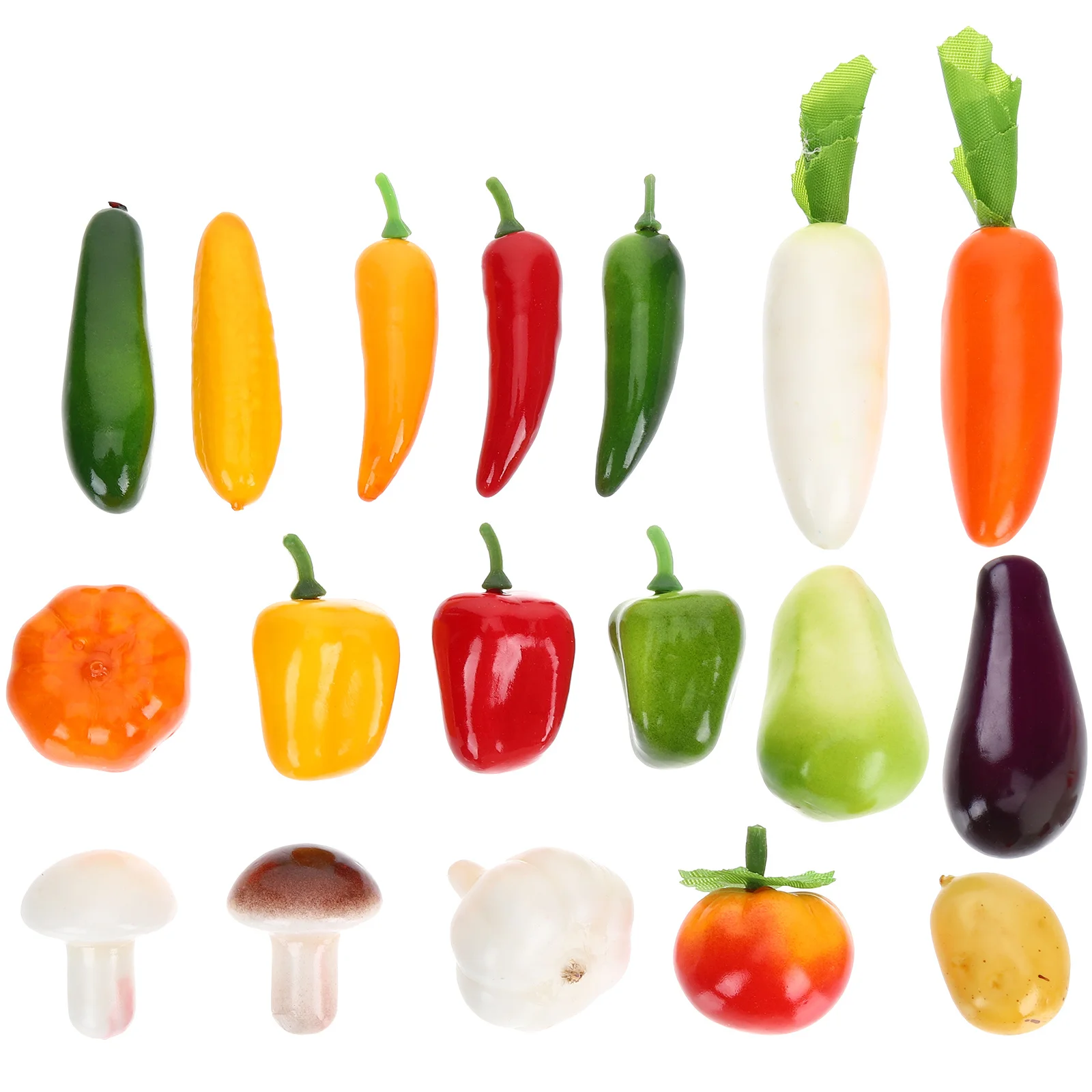 

17Pcs Artificial Vegetables Foam Small Size Kids Early Learning Cognitive Simulation Vegetable Models Fake Vegetables