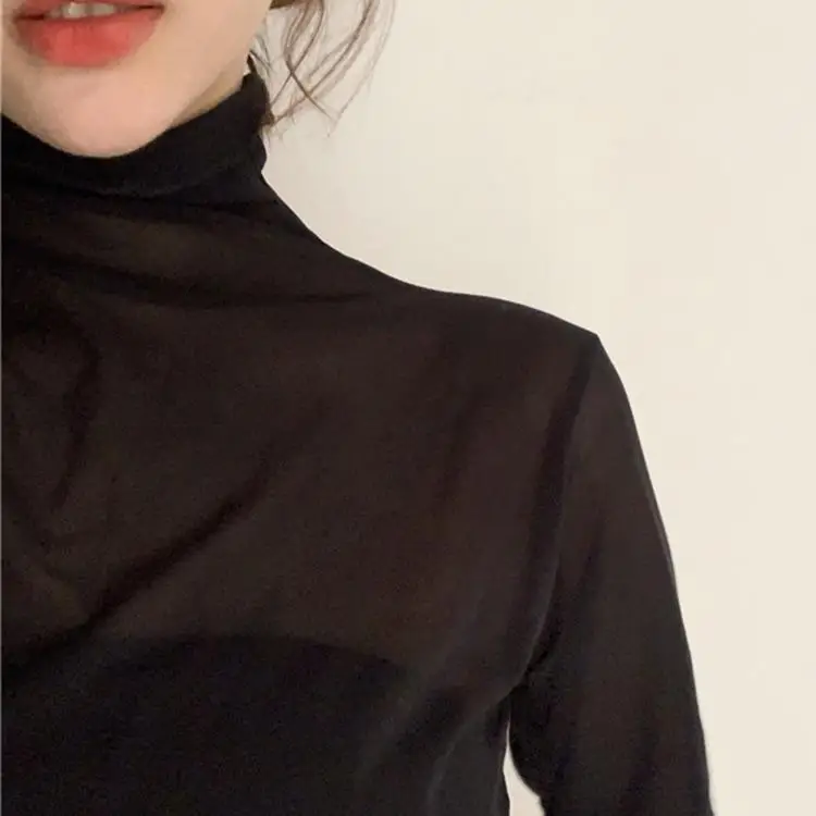 Femmes longue Sve Me Base irt Protection solaire intérieur dentelle haut Polyester Fiber décontracté polyvalent Sle été Faion