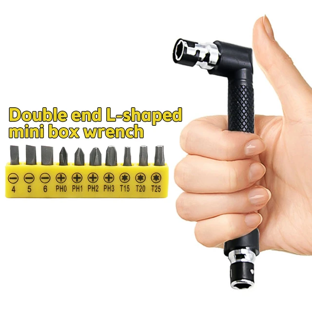 Dual Head L shaped Mini Socket Wrench 1 4 6.35mm Screwdriver Bits Key Utility Tool And Screwdriver Bit Drill Set AliExpress 1420