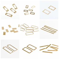 Hammered Brass Charms,Rectangle connector,Findings Accessories For Diy Earrings Necklace Bracelet DIY Making,Jewelry Supplies