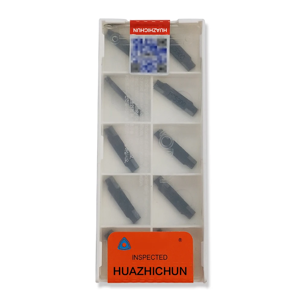 

HUAZHICHUN 10pcs KGMN200-02-T PC5300 Carbide Turning Inserts Grooving Tool,Nc cutter blade cutting groove end cut off the cutter