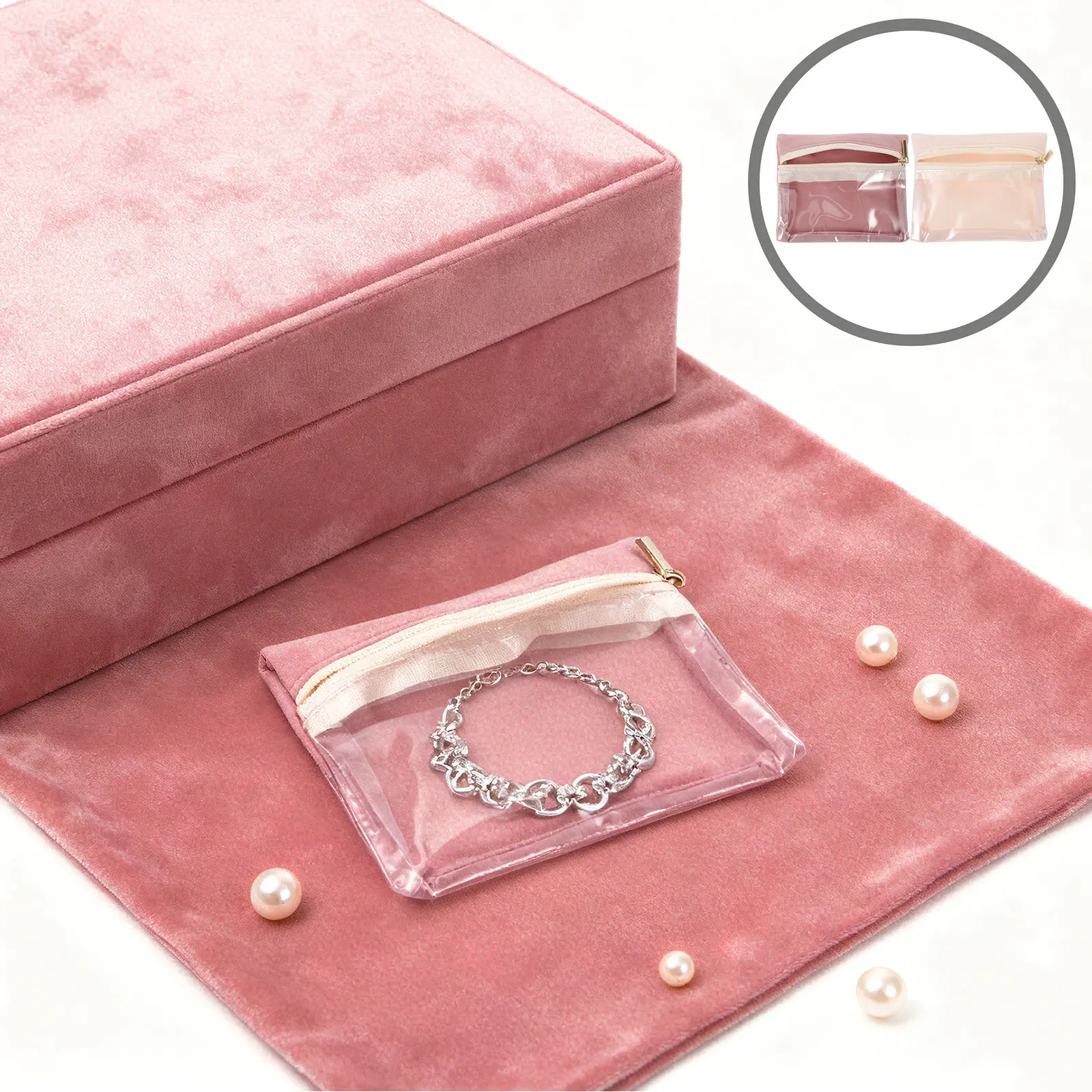 

10Pcs Jewelry Storage Bags Portable Soft Travel Organizer Necklace Ring Earring Bracelet Pouches Small Transparent Zippered