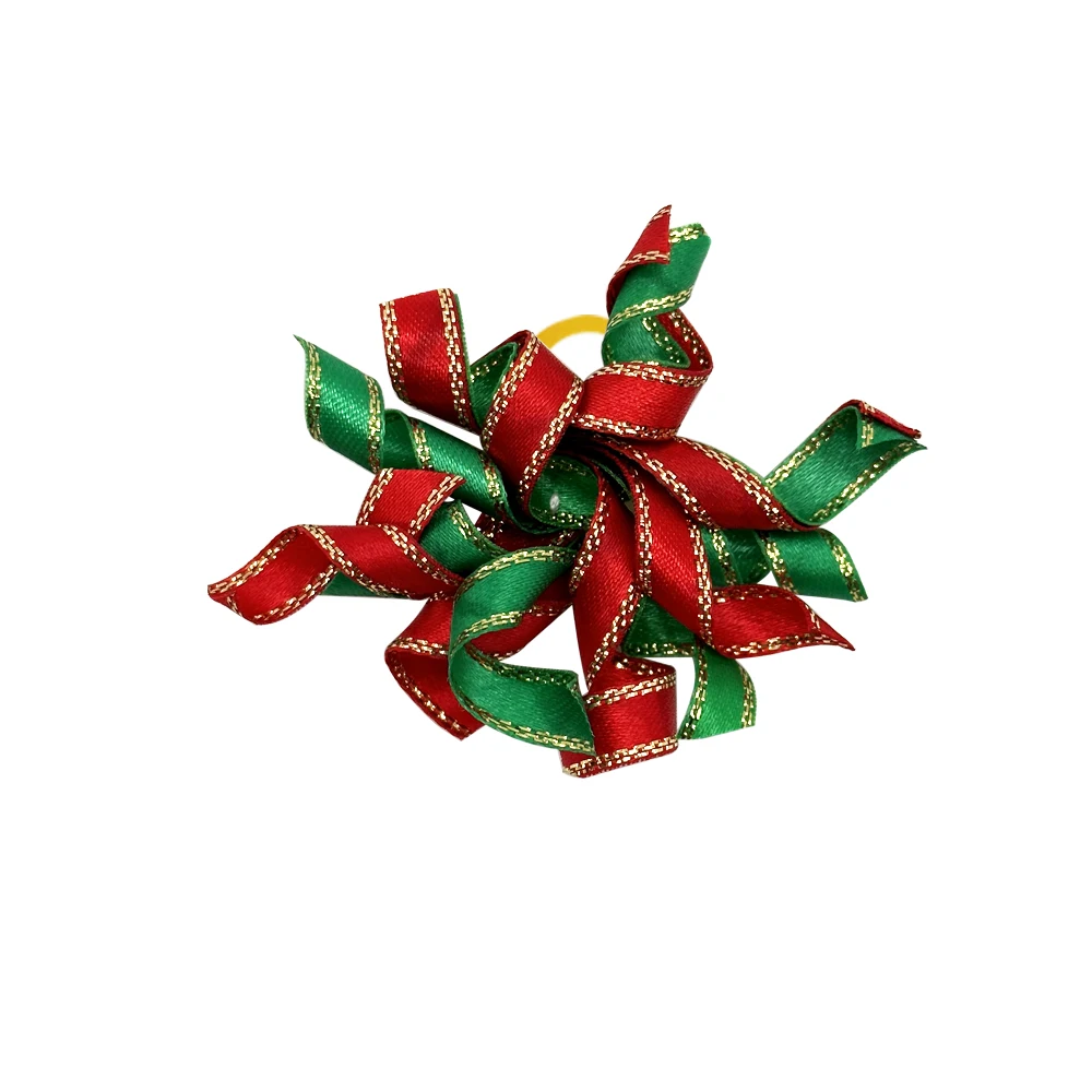 50/100pcs Christmas Pet Dog Cat Hair Bows Volume Ribbon Bows Dog Hair Accessories Dog Grooming Pet Supplies