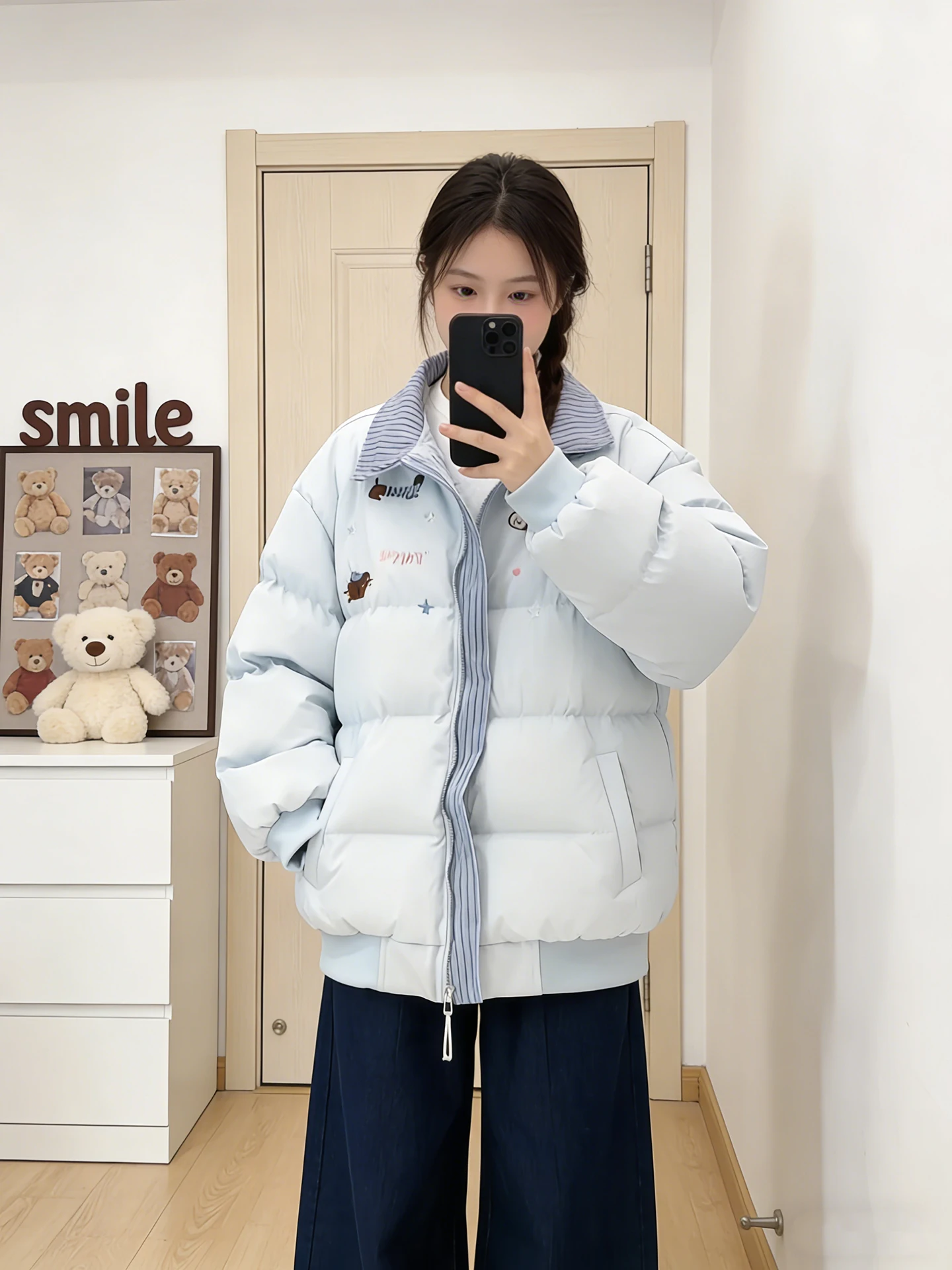 

Корейский Sle Thiened Warmth Du down Хлопковое дэт женское зимнее пальто с откидным воротником Цветной воротник Дизайн