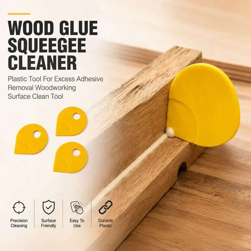 Wood Glue Squeegee Cleaner Plastic Tool For Excess Adhesive Removal Woodworking Surface Clean Tool