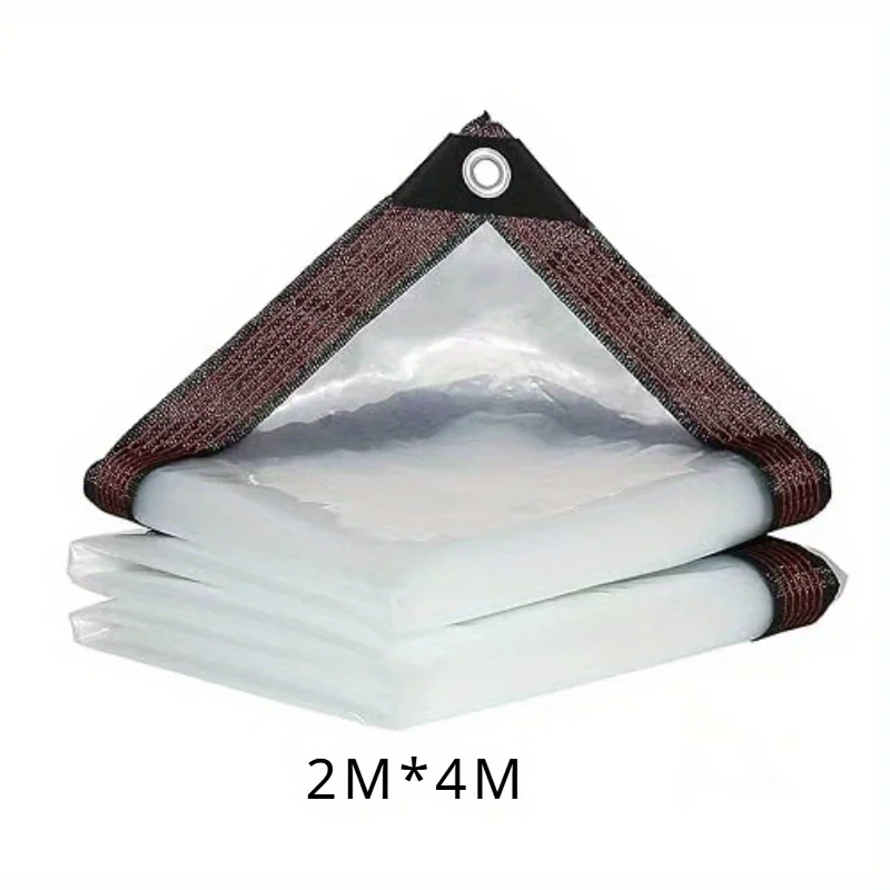 Transparent Waterproof Cloth with Gasket - Perfect for Gardens, Courtyards, Chicken Coops, Porch Awnings, and Camping