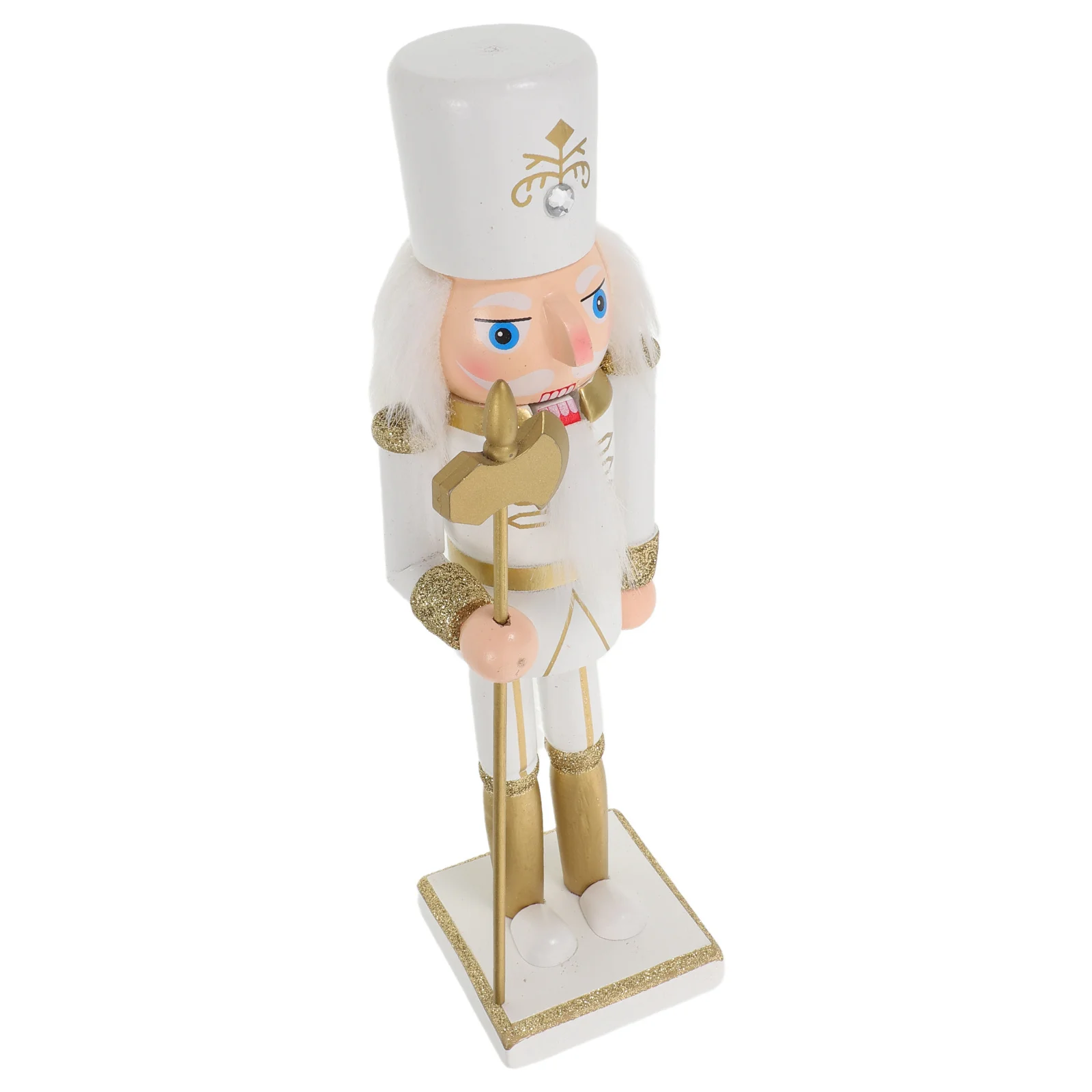 

25Cm Traditional Nutcracker Soldier Wood Craft Holiday Decoration Festive Atmosphere for Family Gathering Christmas Party