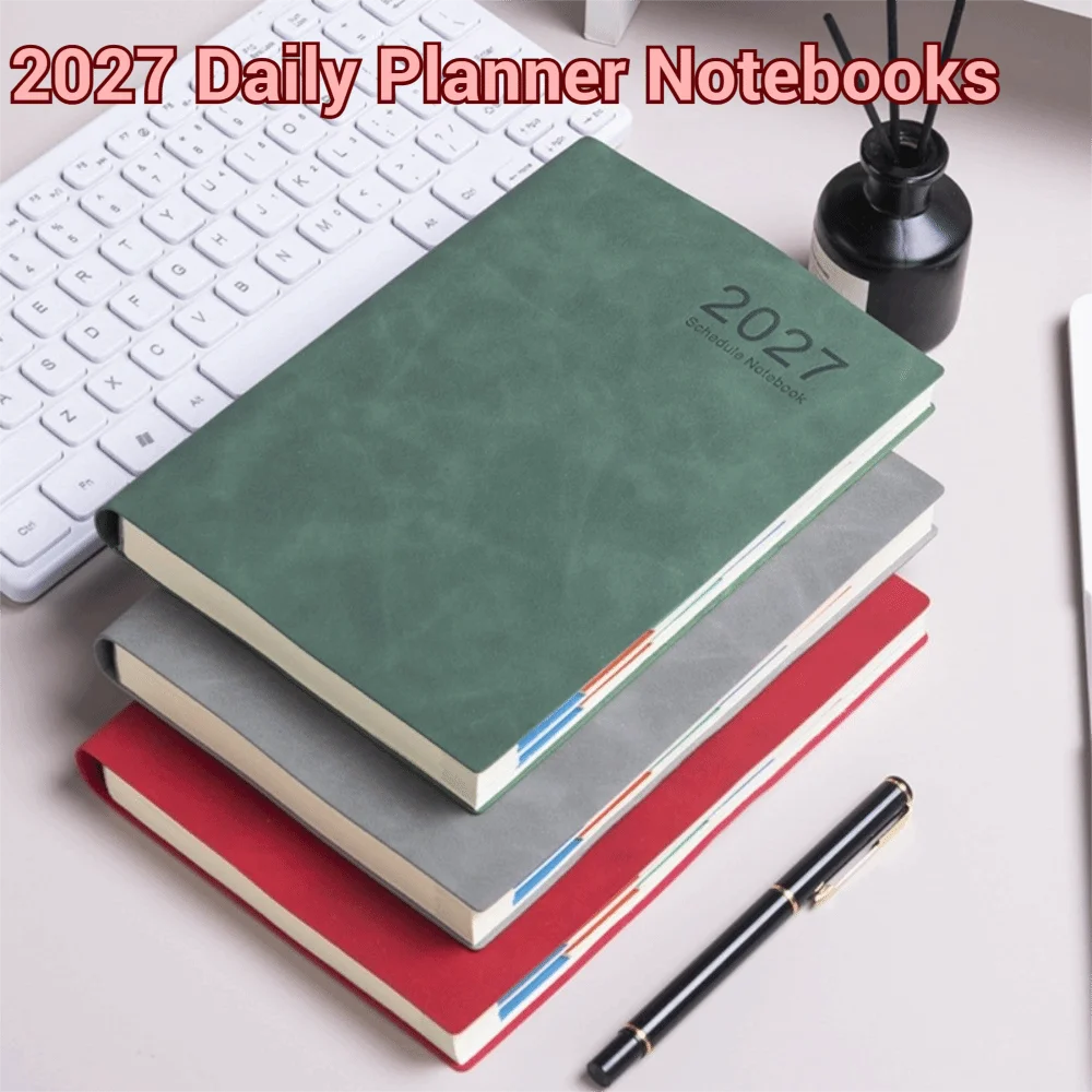 320 Pages 2027 Daily Planner Notebooks Portable Convenient Efficiency Schedule Notebook Multi Functional English/Spanish