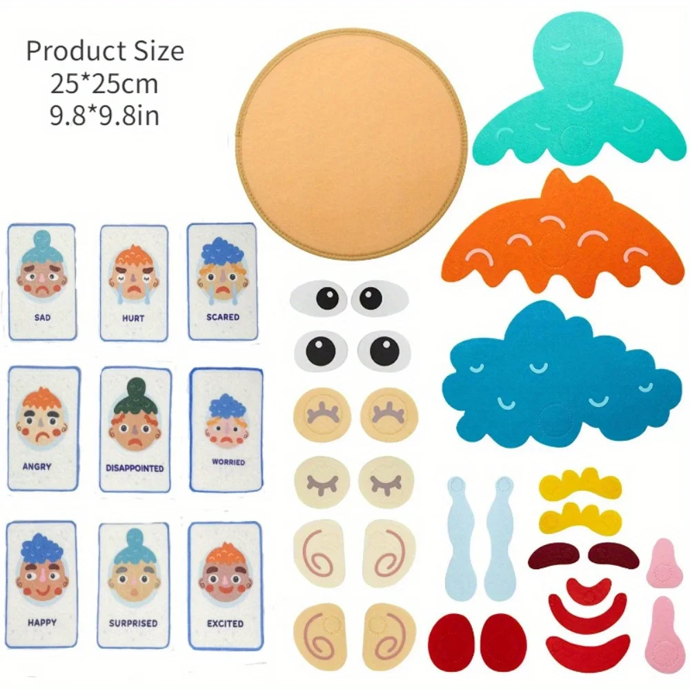 Kinder Montessori Gesichtsausdruck Spiel Emotionale Ändern Spielzeug Mit 9 stücke Karten Vorschule Lernen Pädagogisches Spielzeug