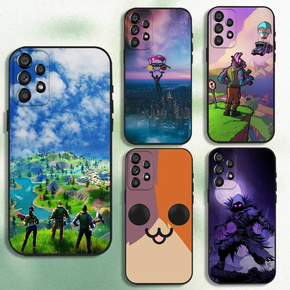 

Cool F-Fortnites Game Phone Case For Samsung Galaxy A20,A21s,A22,A31,A32,A52,A53,A72,73,A80 Soft Black Cover