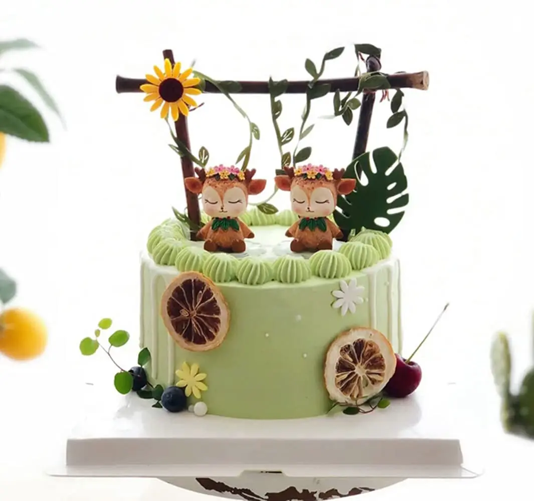Waldtier Thema Cupcake Topper Igel Schaukel Kuchen Topper Figur Puppe Kinder Baby Dusche Geburtstag Geschenk Woodland Party Dekor – Detail 15