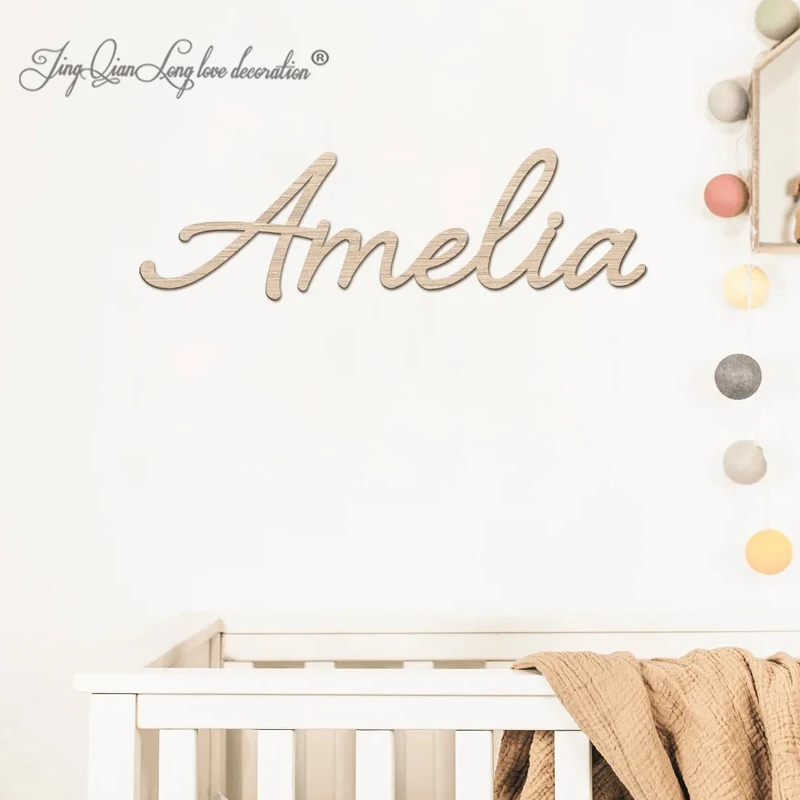 Custom Personalised Wooden Name Sign Nursery Wall Decor  wooden sign