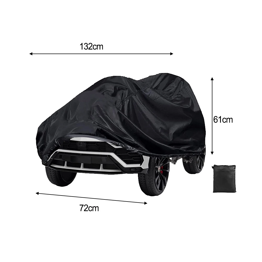 210D Oxford Cloth Kids Car Cover Kids Ride-On Toy Car Cover Dust Cover Black Toys Accessories 132*72*61 Cm,140*83*81cm